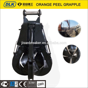 Jisan Orange peel grapple, Doosan sucata, garra de casca de laranja para DX210 DX225